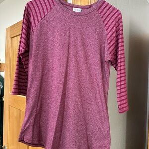 LuLaRoe Maroon Knit Top